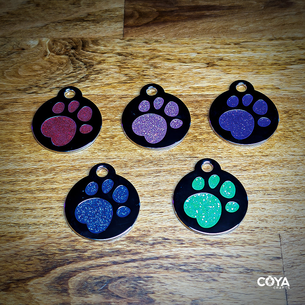 Custom Engraved Dog Cat Tag Large Round Colored Paw Print Pet ID Tag - Free Engraving For Cats & Dogs Dog Tag - Foto 8