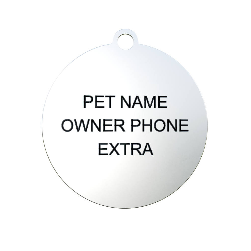 Cute Paw Print – Custom Engraved Enamel Pet ID Tag