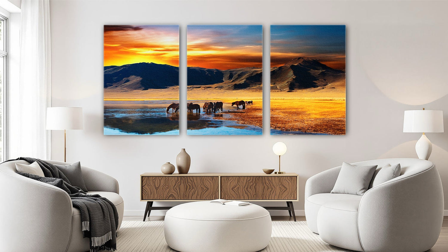 three panel wall art by coya crafts in utah