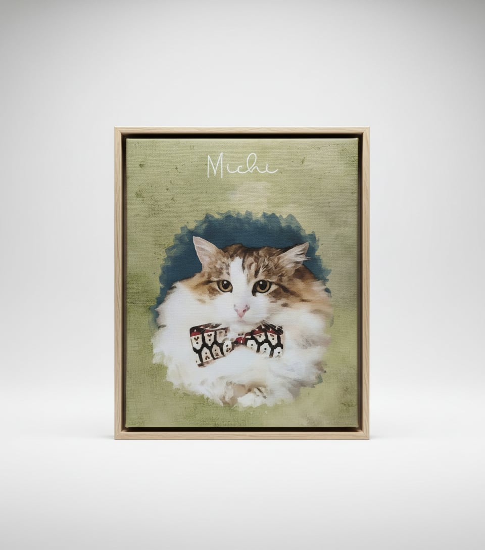 Sube tu foto: Impresión en lienzo con retrato personalizado