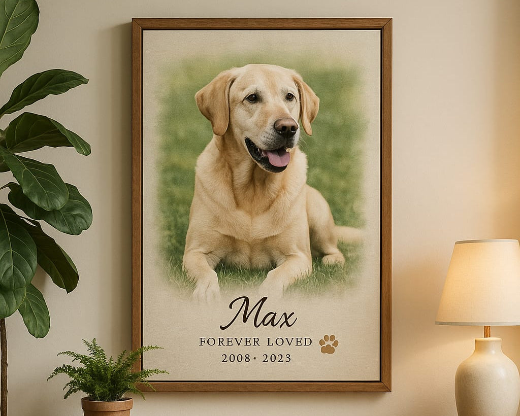 Pet Memorial Canvas – Portrait Canvas Print