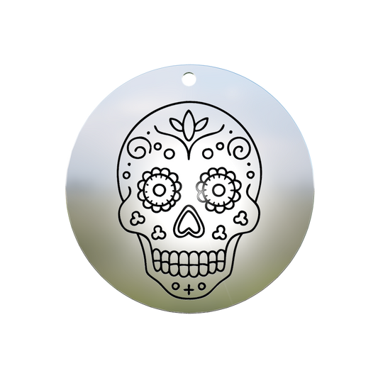 Skull Pet ID Tag – Custom Engraved Stainless-Steel